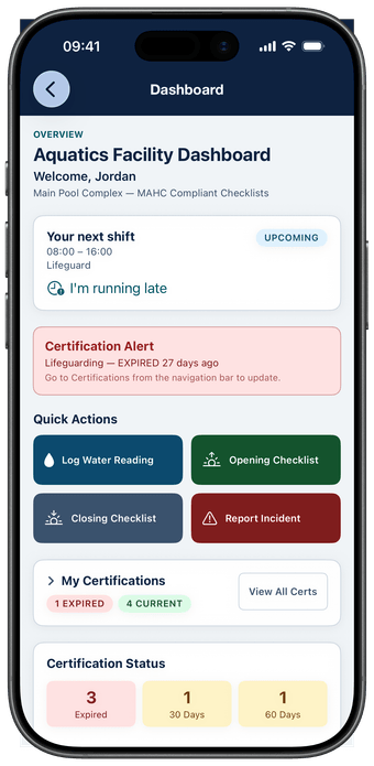 The OnDeck dashboard on iPhone